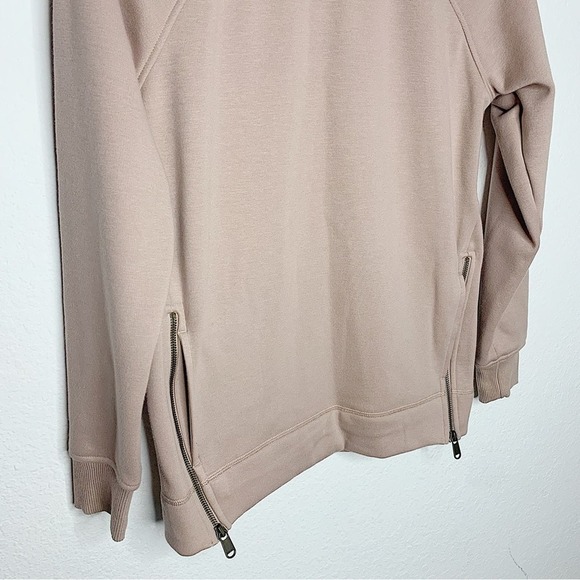 Athleta Cozy Karma Side Zip Funnel Neck Sweater in Mocha Latte Size XXS - Picture 5 of 10